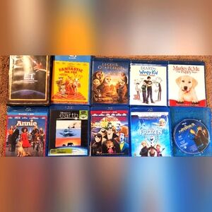 Blu Ray 10 Family Movie Lot Kids Films Adventure Fantasy Bundle